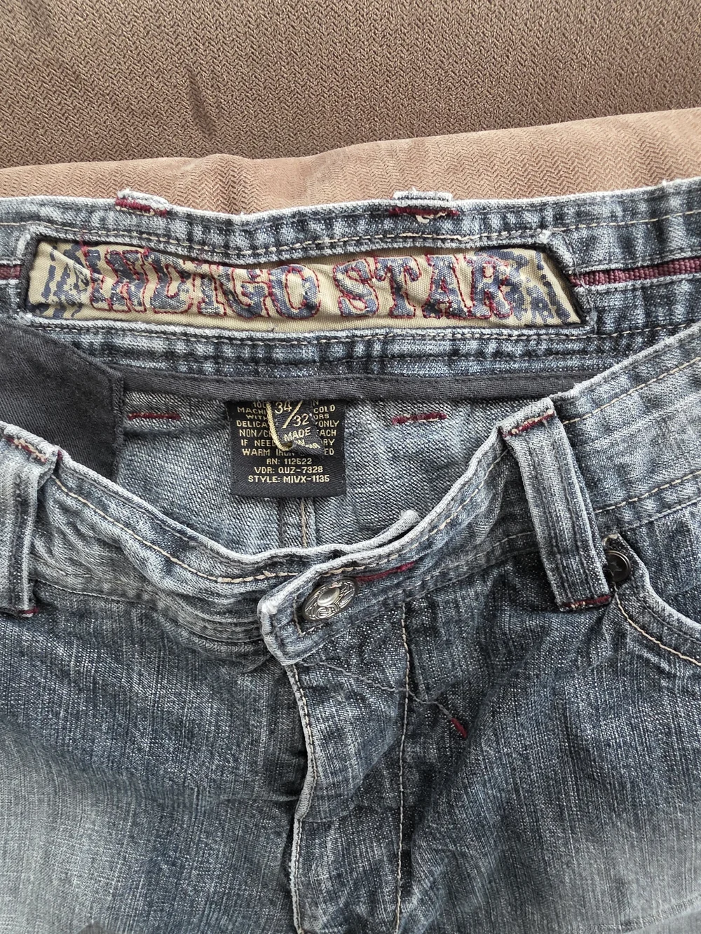 Indigo Men's Washed Gray Straight Jeans